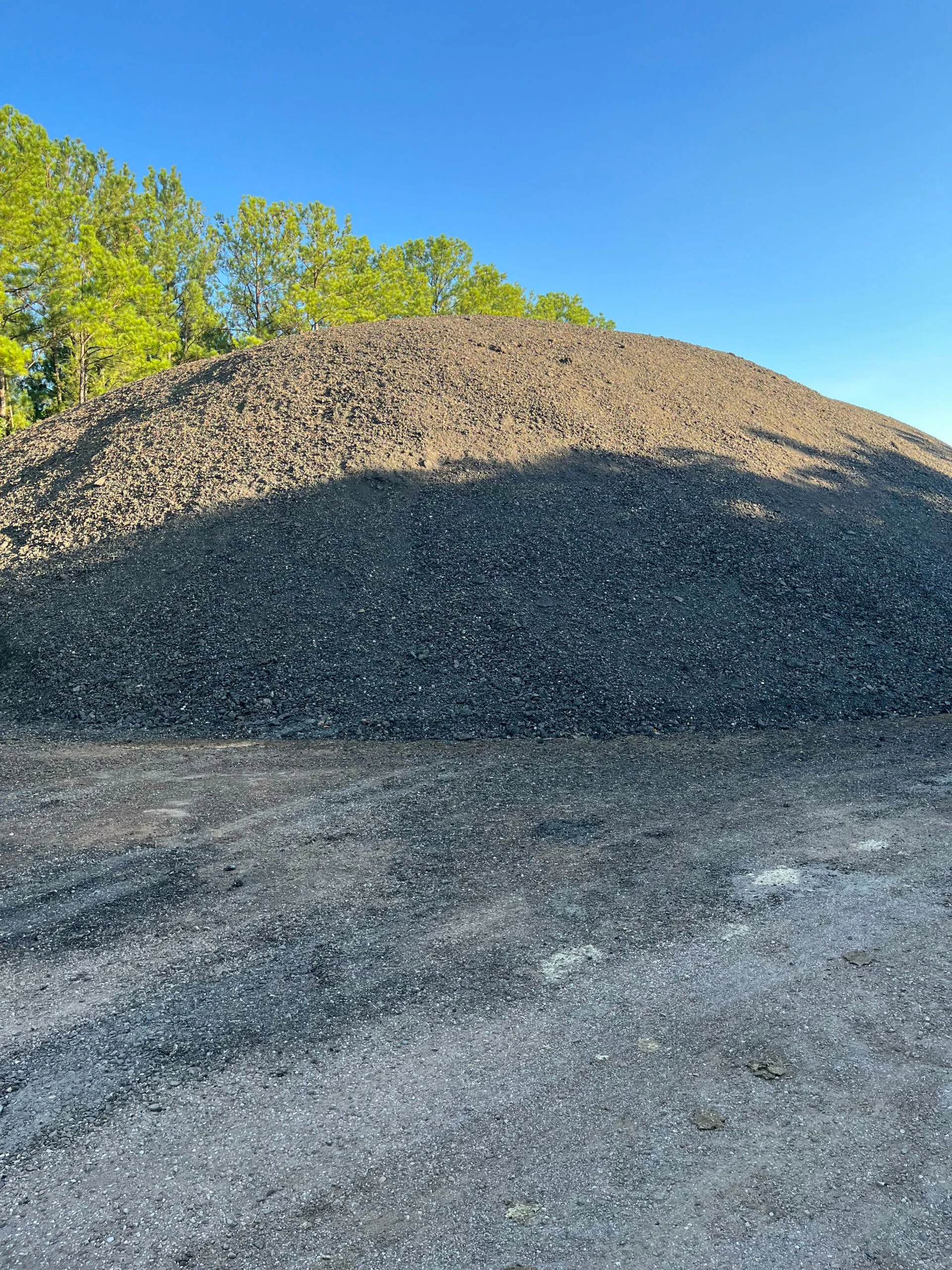 Pile of recycled asphalt base.