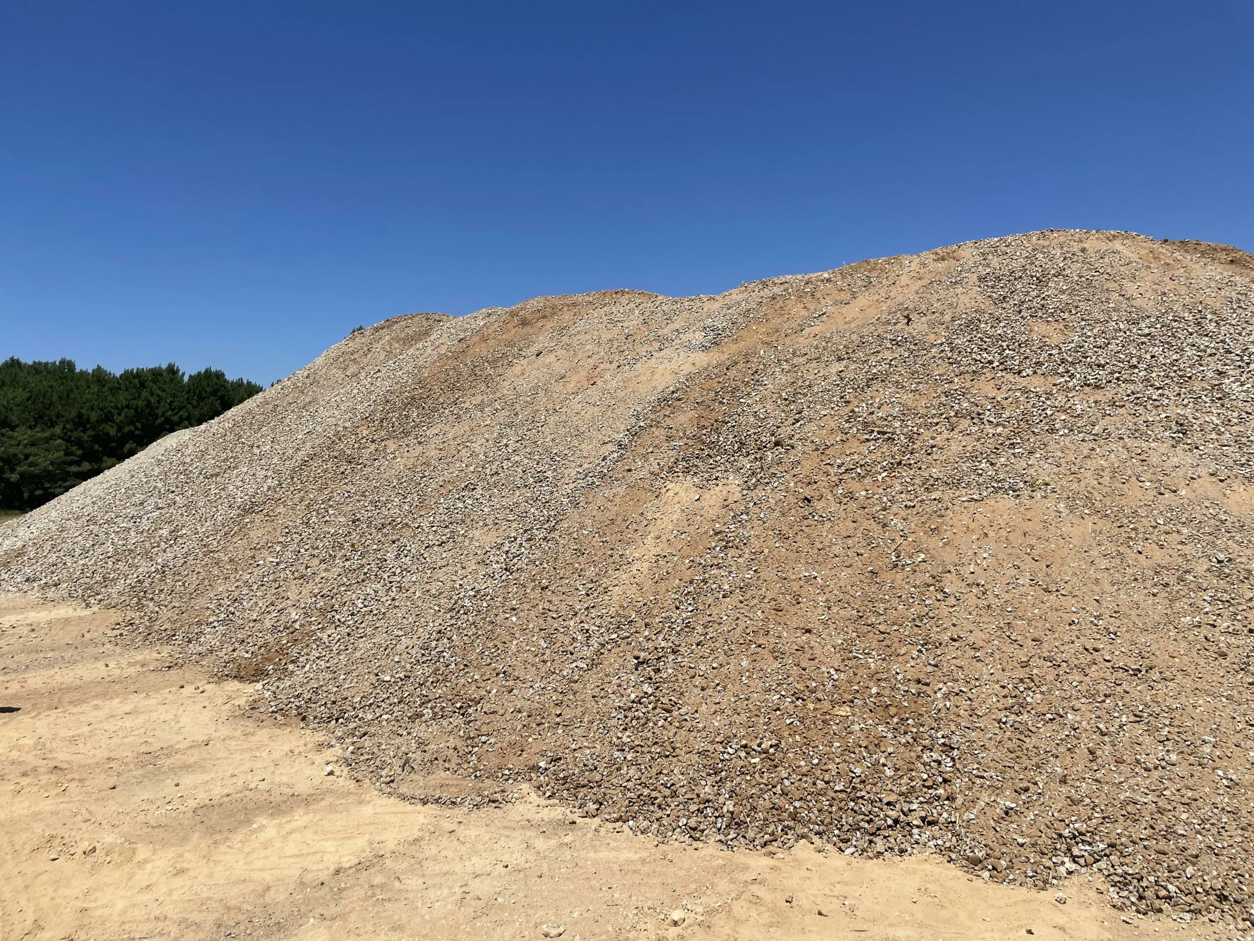 Crushed concrete base material.
